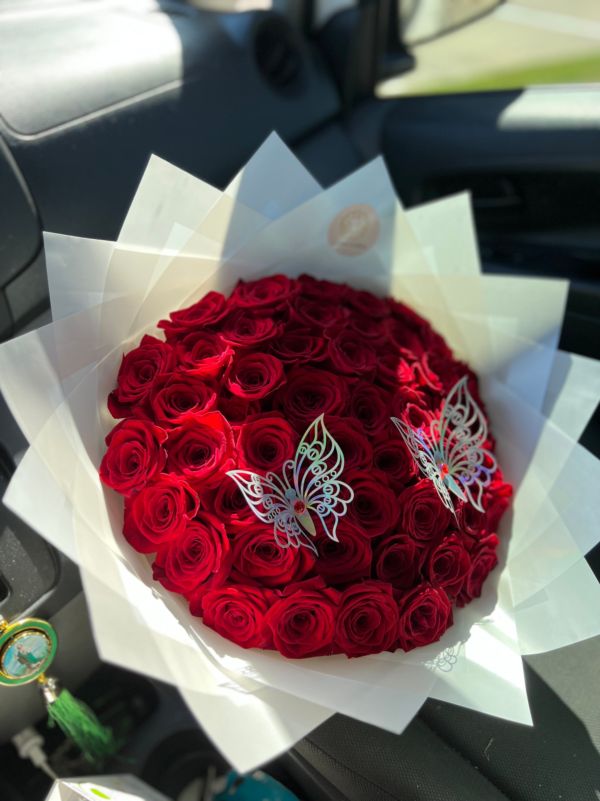 Ramo buchón de 50 rosas con corona 🌹👑 Sanford NC 📍#ramobuchon #para
